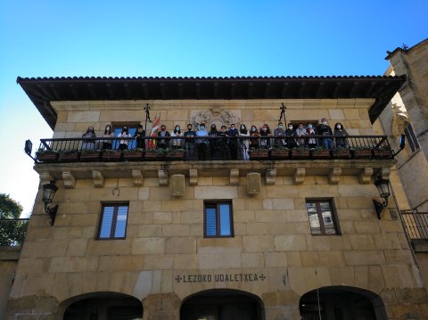 Alumnos y alumnas del Instituto de Lezo