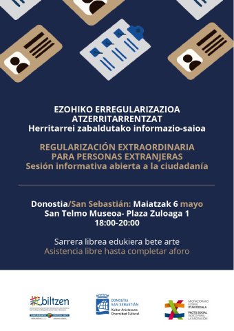 Atzerritarren ezohiko erregularizazioari buruzko informazio-saioa
