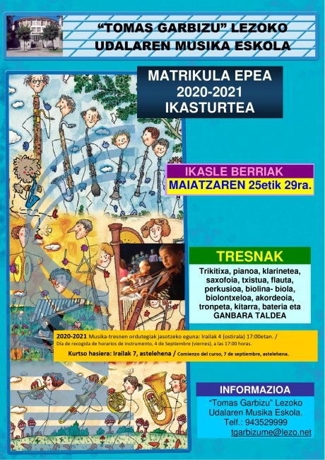 Musika Eskolako matrikulazio epea