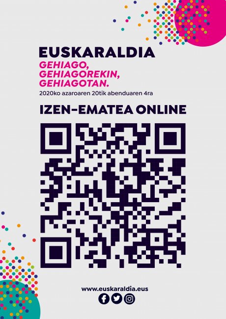 Euskaraldian online izena emateko QR kodea