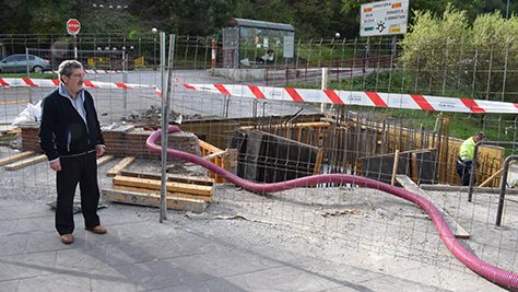 Kiroldegitik Altamirara doan igogailuaren eraikuntza